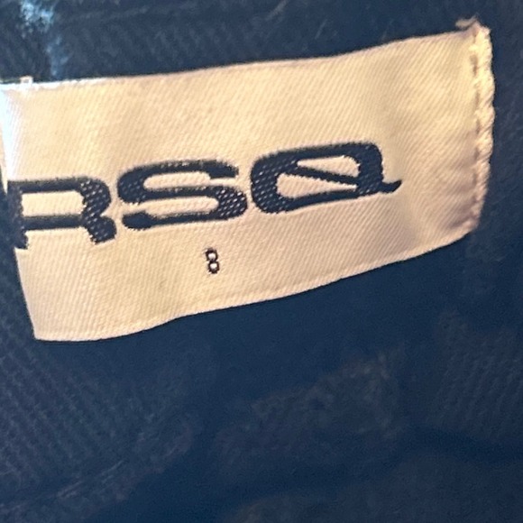 RSQ Girls Wide Leg Skater Jeans Black Size 8 High Rise Denim Pants - Picture 6 of 7